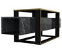 Hanah Home Soporte de TV Moderno en Negro y Dorado